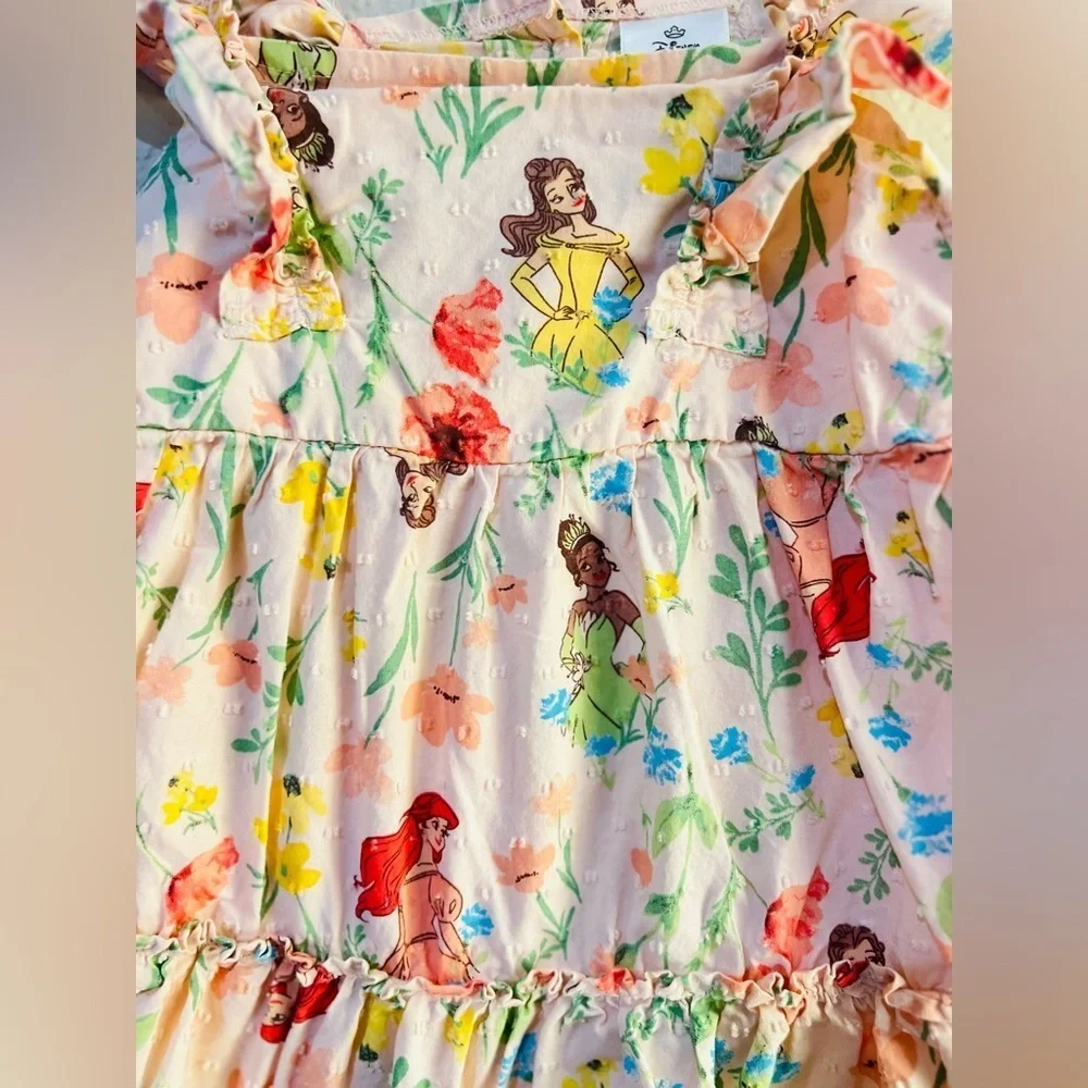 DISNEY PRINCESS Toddler Girls' Ariel Belle Tiana Swiss Dot Dress size 3T